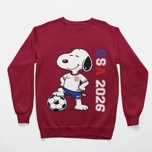 Soccer Snoopy PNG SVG Bundle: USA World Cup 2026, Digital Download image 3