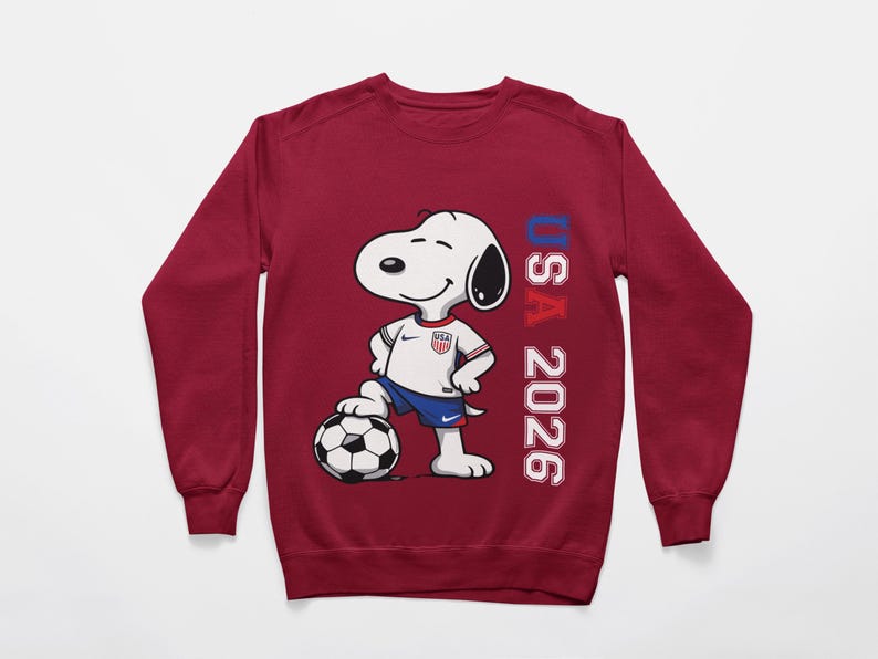 Soccer Snoopy PNG SVG Bundle: USA World Cup 2026, Digital Download image 3