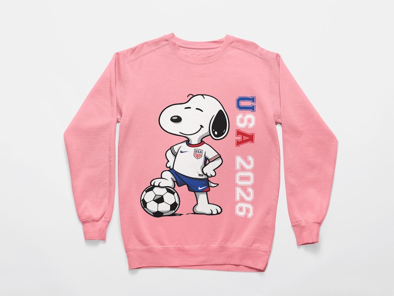 Soccer Snoopy PNG SVG Bundle: USA World Cup 2026, Digital Download image 6