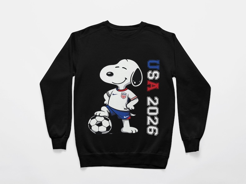 Soccer Snoopy PNG SVG Bundle: USA World Cup 2026, Digital Download image 2