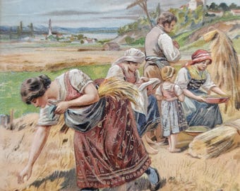 1909 Embossed Religious Postcard – “Give Us This Day Our Daily Bread” – German Brillant Serie 7070 – Trinidad WA Postmark