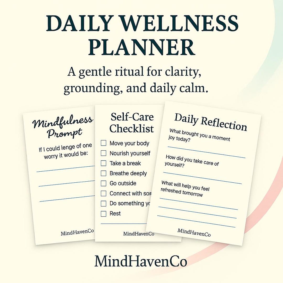 Daily Wellness Planner – Self Care Journal for Mindfulness, Reflection ...