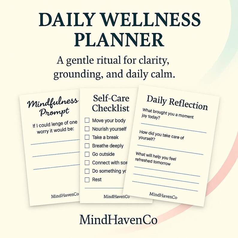 Daily Wellness Planner – Self Care Journal for Mindfulness, Reflection ...