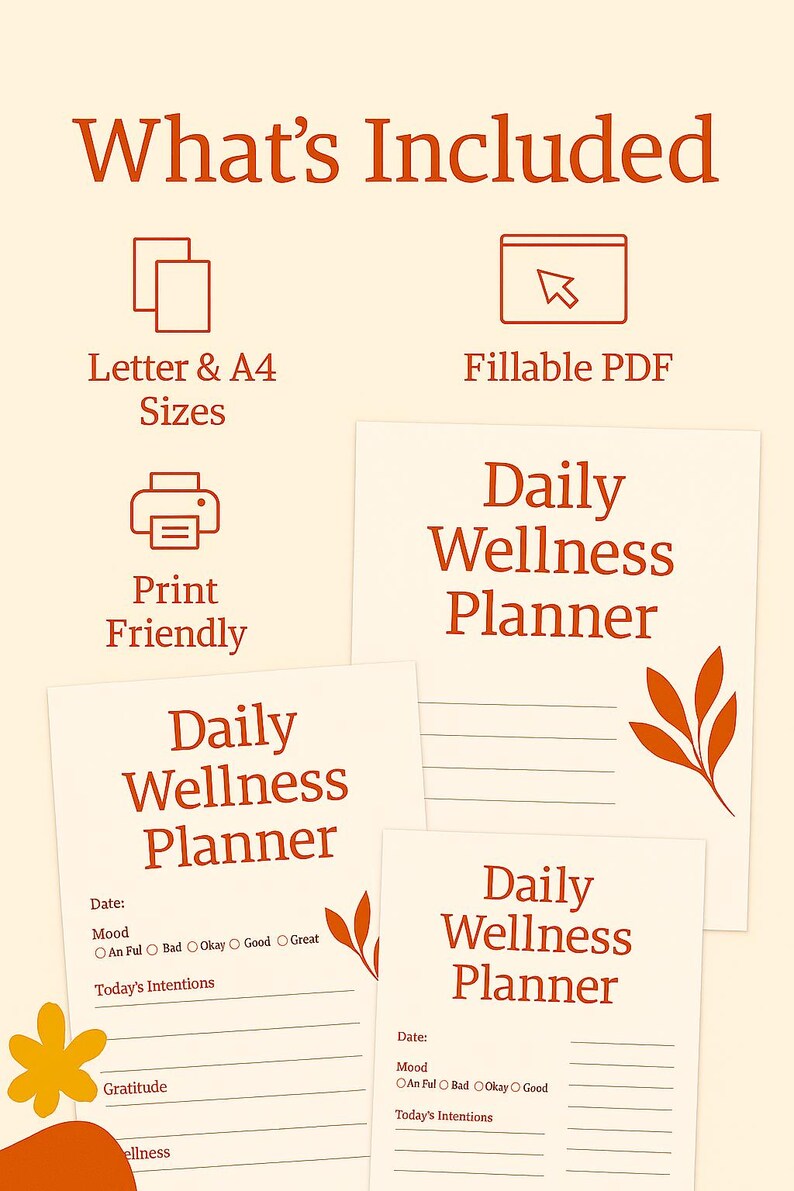 Daily Wellness Planner – Self Care Journal for Mindfulness, Reflection ...