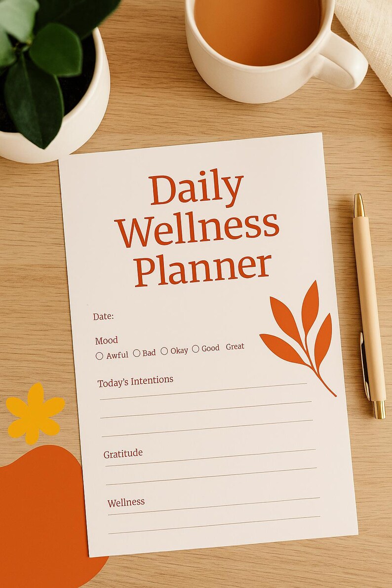 Daily Wellness Planner – Self Care Journal for Mindfulness, Reflection ...