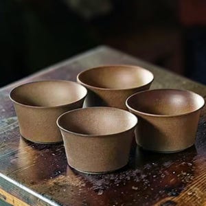 レトロな粗陶器製茶器セット（炭火ストーブ付き） – 持ち運び可能な工夫茶器セット、陶器製ティーポット＆カップギフトボックス