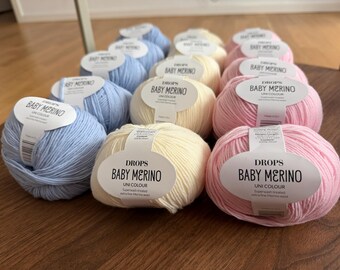 Drops Baby Merino Merino Wool Uni Color | Premium Quality Yarn | More colors on the way, please inquire |