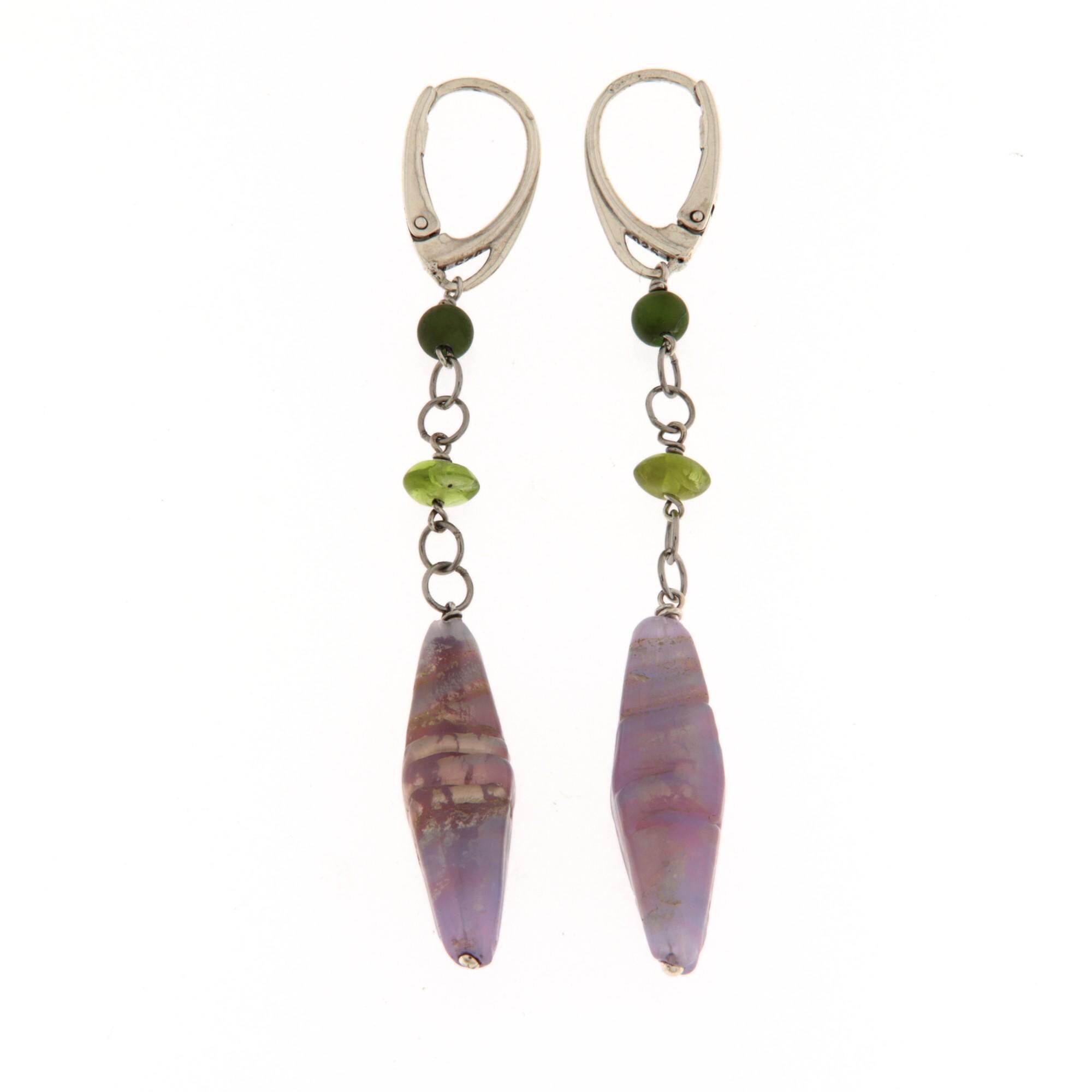 Orecchini Pendenti A Foglia Geometrici In Argento 925 Placcato Oro - Moderni E Ipoallergenici Per Donna - Regalo Idea - 3