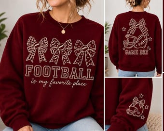 Football Bundle Png, Game Day Sublimation PNG, Touchdown Season Shirt Design, Coquette Bow Leopard Football, Fall Football Mama Png