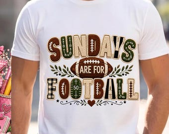 Sundays Are for Football PNG, Football Sunday PNG, Game Day PNG, Football Season png, Vintage Football png, Football Shirt Design