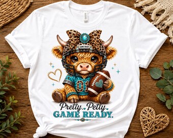 Juego Pretty Petty Listo PNG, Vaca Highland Fútbol PNG, Vaca Coqueta Fútbol, Temporada de Fútbol PNG, Diseño de Chica de Fútbol Occidental,