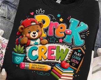 PNG de grupo de preescolar, PNG del primer día de clases, lindo diseño de animales para preescolar, PNG de camiseta de preparación para jardín de infantes, descarga digital, PNG de regreso a clases