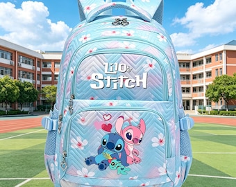 Personalized Stitch and Angel Backpack for Girls Boys Kids