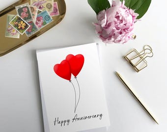 Buon anniversario - Biglietto di auguri per l'anniversario stampabile - Biglietti da stampare digitalmente a casa