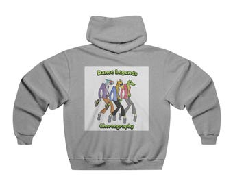 Felpa con cappuccio "Leggende della danza - Coreografia" / Illustrazione di danza di gruppo in stile retrò