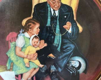 Norman Rockwell Tender Loving Care Plate Knowles 1988 Limited Edition Vintage