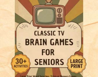 Dementia Friendly Activities for Seniors Printable | Easy Brain Games & Memory Games | Large Print Puzzles