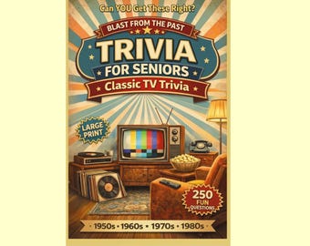 Classic TV Trivia Game Printable Fun Family Game Night Activity