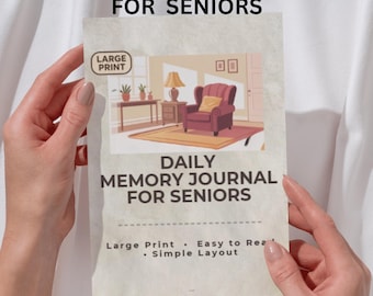 Daily Memory Journal for Seniors | Large Print Writing Page (PDF Download)