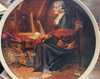 Vintage Norman Rockwell Mother’s Day Plate 1979 Sentimental Decort