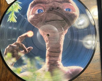 E.T. Wall Art Framed Vinyl Record Movie Decor 80s Film Memorabilia Retro Home Decor