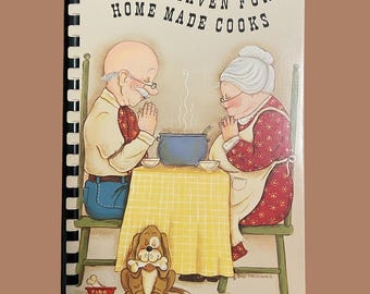 Vintage Church Cookbook Thank Heaven for Home Made Cooks Spiral Bound