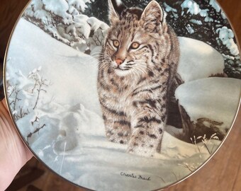 Charles Fracé Collector Plate “The Quest” Winter’s Majesty W.S. George Wolf