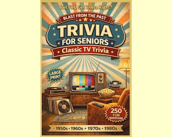 Classic TV Trivia Printable 1950s 1960s 1970s 1980s Quiz for Seniors
