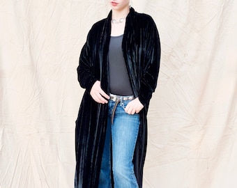 Black Velvet Coat, duster coat women, women coat jacket, long coat for women, dress coat women, velvet robe, velvet cloak, silk coat