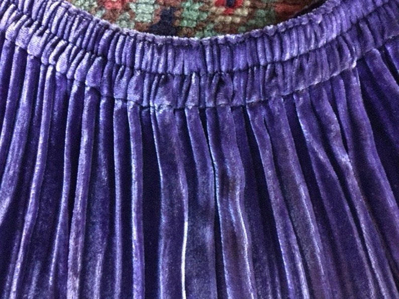 SILK VELVET SKIRT, Full Length Velvet Skirt, Navajo Style Skirt, Velvet
