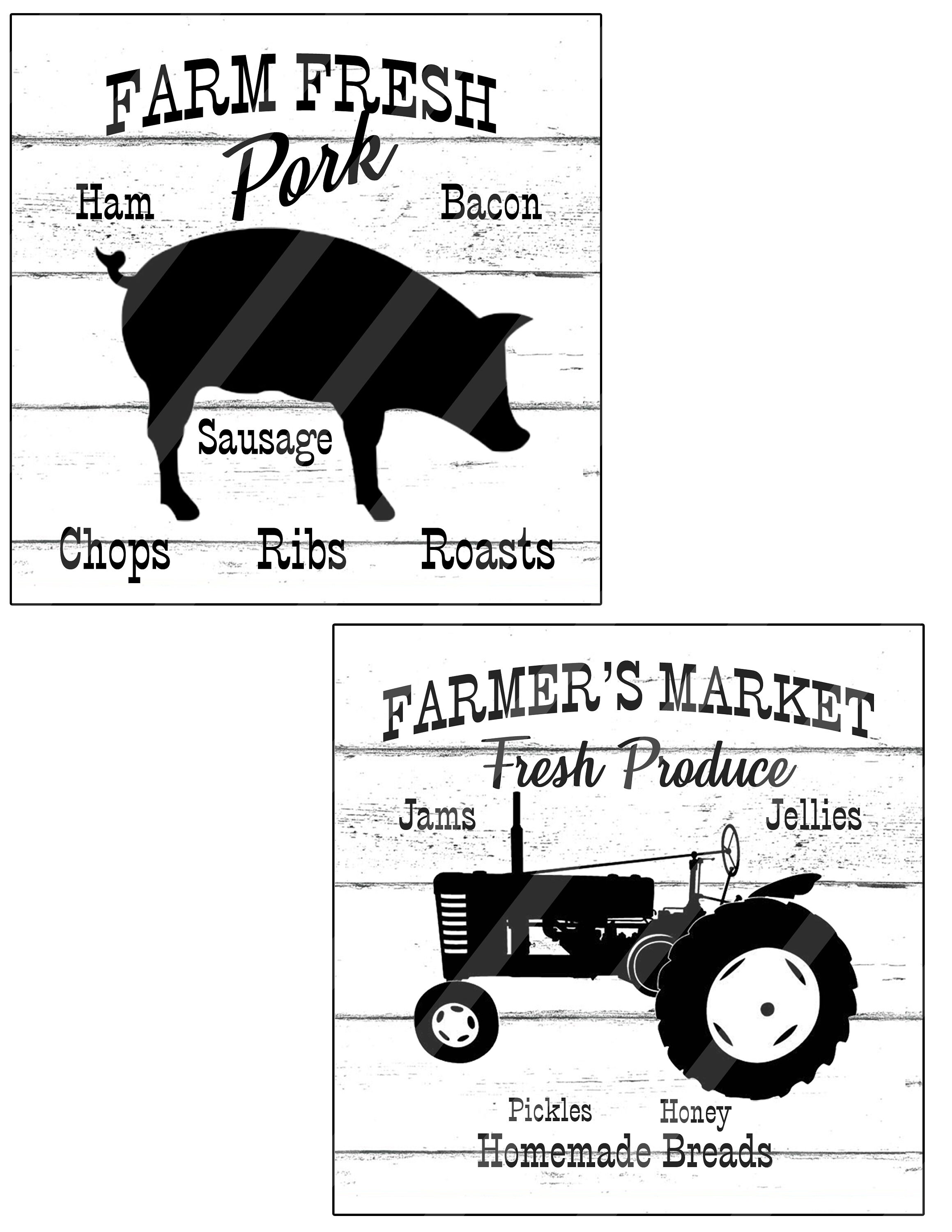 Farmhouse Printables Mini Signs Farm Fresh 4 Styles 2 - Etsy