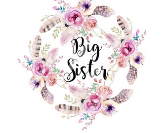 Big sister printable | Etsy