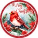 Christmas Red Bird Printable Sublimation Graphic, Door Sign Design ...