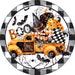Halloween Sign Printable Sublimation Graphic, Truck full of Pumpkins Spiders, Bats, Boo, Wall Art, Door Hanger, Jpeg and Png File, YOU PRINT 