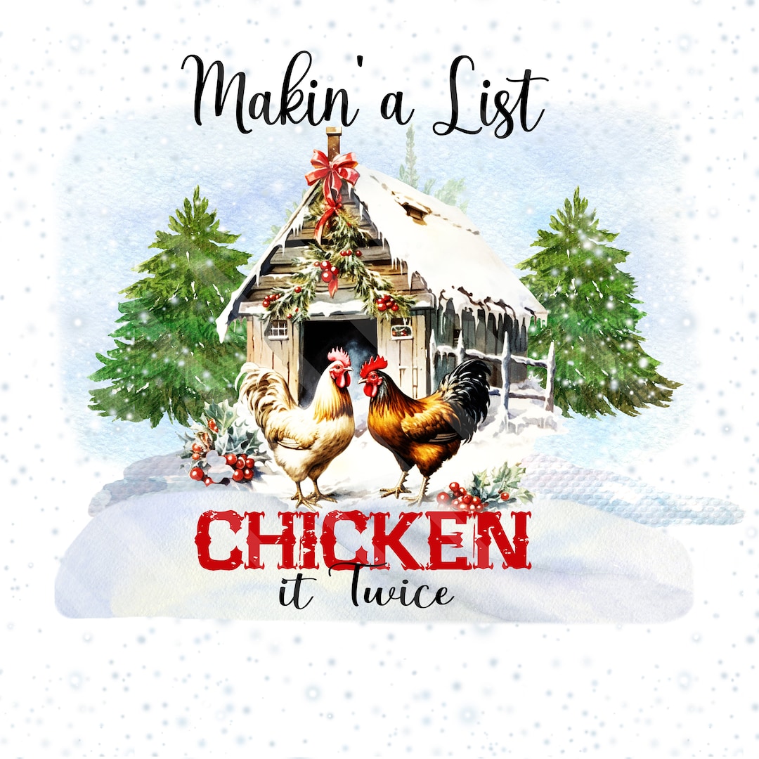 Christmas Hen House Printable, Shirt Designs, Sublimation Graphics