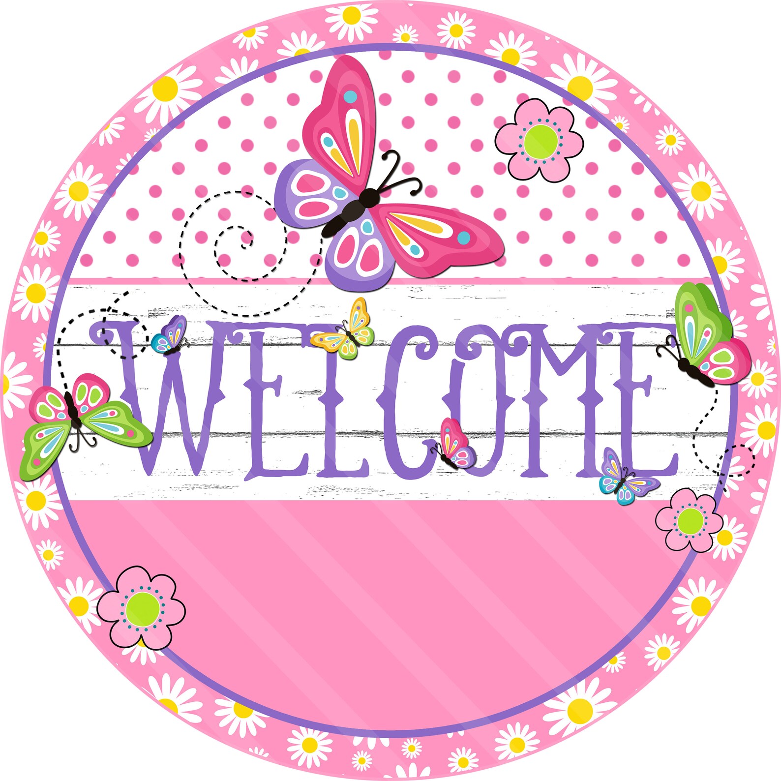 Spring Printable Sublimation Graphic Round Door Hanger Sign - Etsy