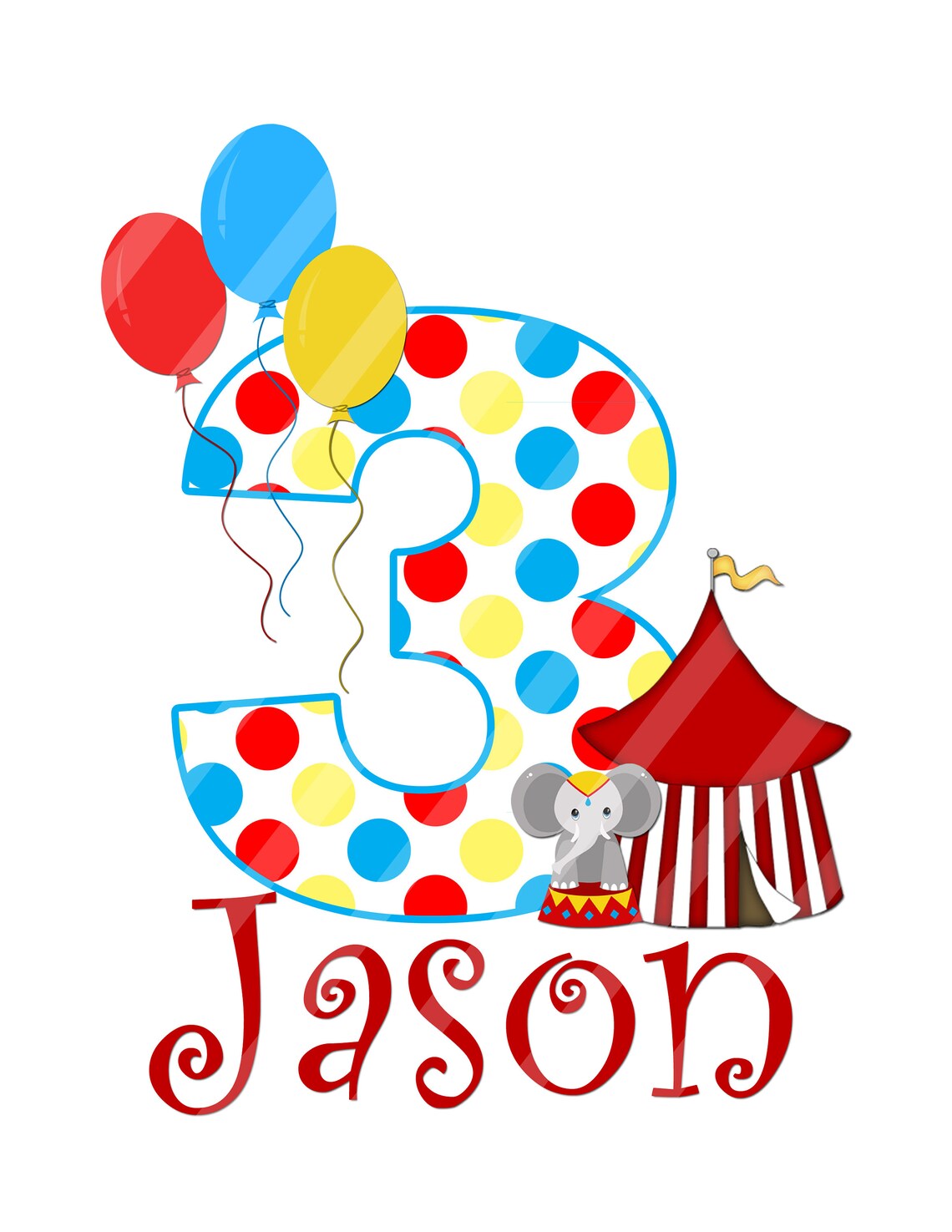 Zirkus Geburtstag Nummer druckbare digitale Download für die Etsy