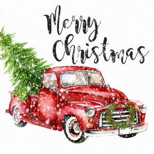 Red Truck Printable Christmas Printable Farmhouse Digital | Etsy