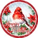 Christmas Red Bird Printable Sublimation Graphic Door Sign - Etsy