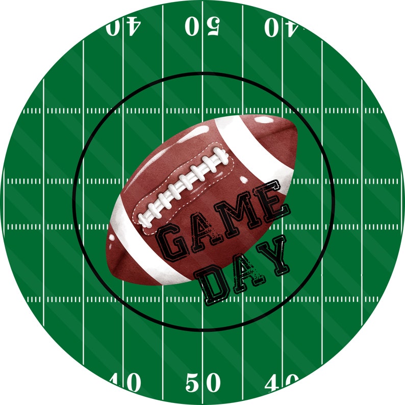 Football Spinner Printable Sublimation Graphic Game Day Etsy