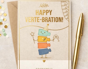 Spinal Surgery Recovery Card | Vertebration Milestone Gift | Scoliosis Warrior Get Well