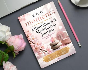 禅のひととき マインドフルネスジャーナル | 14日間の瞑想ジャーナル（印刷可能） | 毎日の落ち着きワークブック | ストレス解消セルフケアPDF