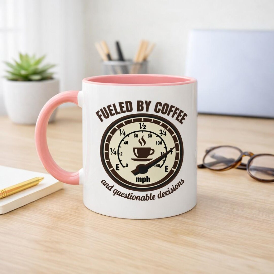 Questionable Gift Funny Pantry Mug – Fuelled by Coffee and Questionable Decisions Ceramic ...