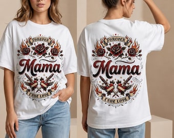 Mamá PNG, Mamá PNG floral boho, Diseño de camiseta retro para mamá, Sublimación floral para el Día de la Madre, Regalo para mamá (descarga digital)
