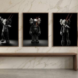KAWS Figure Poster Set of 3 - Hypebeast Room Decor, Dopamine Wall Art (Digital Download) KPS3 image 7