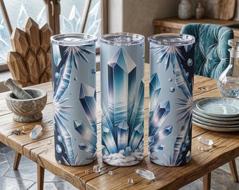 Diseño PNG para vasos, Trono de Cristal Congelado, Diseño de Hielo, Reino de Cristal de Hielo, Sublimación con Purpurina de Fantasía Invernal, Descarga Digital de la Reina de las Nieves