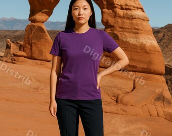 Royal Purple Bella Canvas 3001 Mockup Bundle (Digital Download)