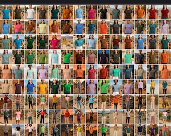 Bella Canvas 3001 Mockup Bundle | 138 Colors, Front/Back T-Shirt Mockups (Digital Download)