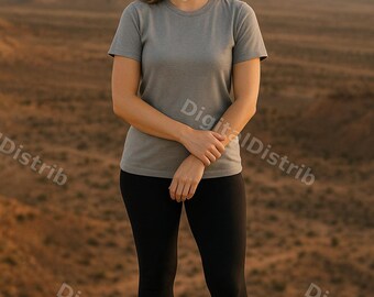 Athletic Gray Bella Canvas 3001 Mockup Bundle | Men's Women's T-Shirt (Digital Download)