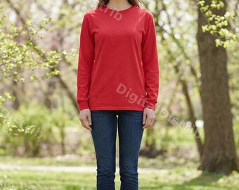 Paquete de maquetas de camisetas Red Comfort Colors 6014 (descarga digital)